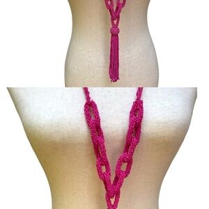 Elegant Pink Beaded Necklace